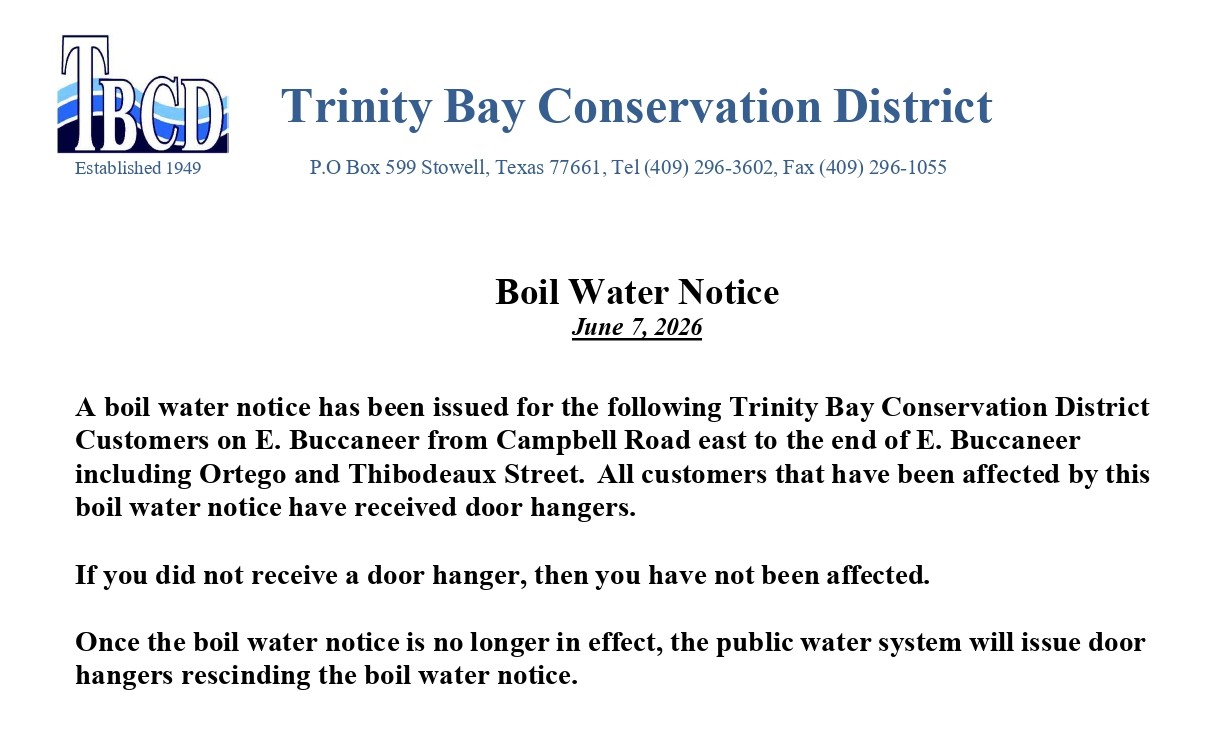 Boil Water Notice June 7