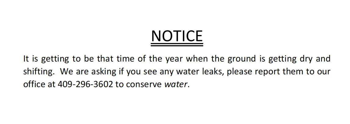 Water Conservation